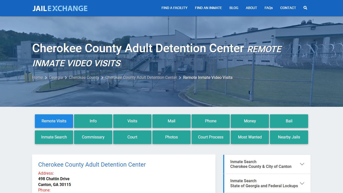 Video Visitation - Cherokee County Adult Detention Center, GA